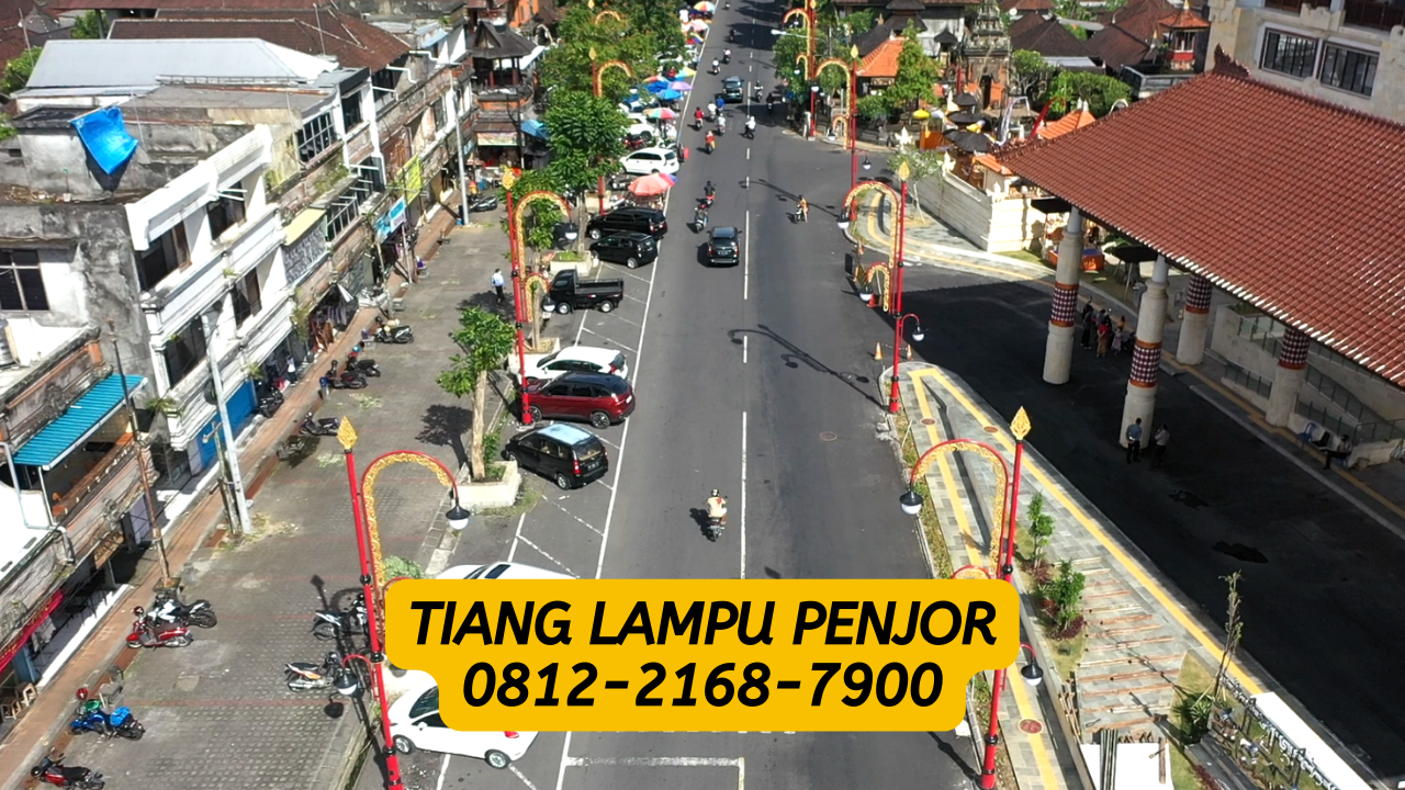 Tiang Lampu Antik Penjor Kota Gianyar