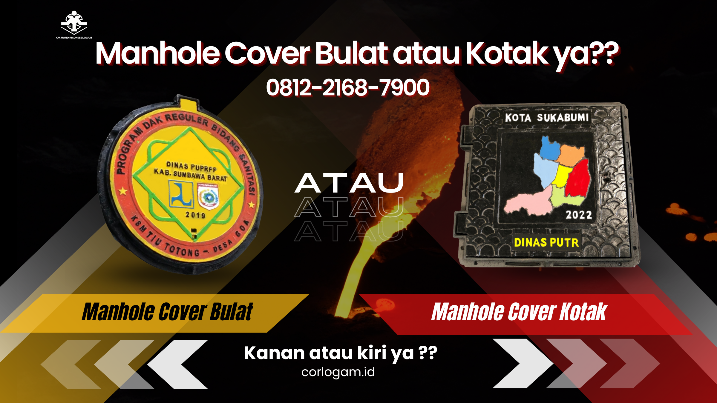 Manhole Cover Bulat atau Kotak ya